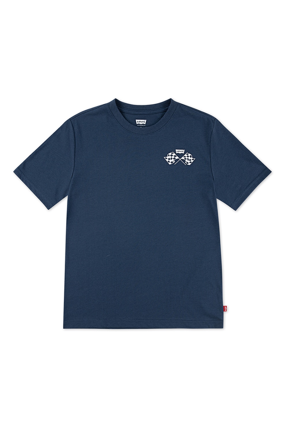 Levi's, Tricou din amestec de bumbac cu logo, Alb, Albastru inchis, 152 CM