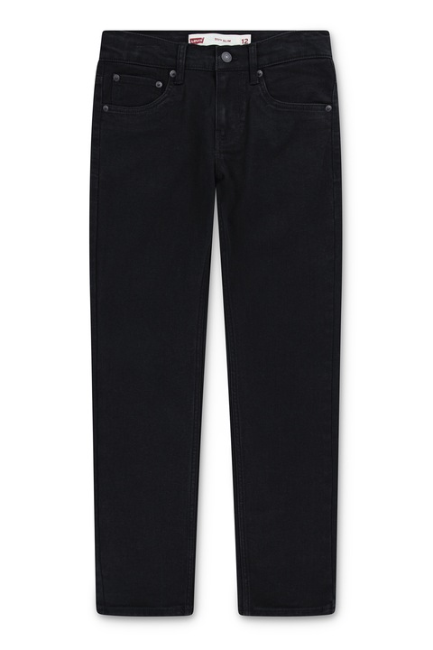 Levi's, Egyszínű slim fit farmernadrág, Fekete