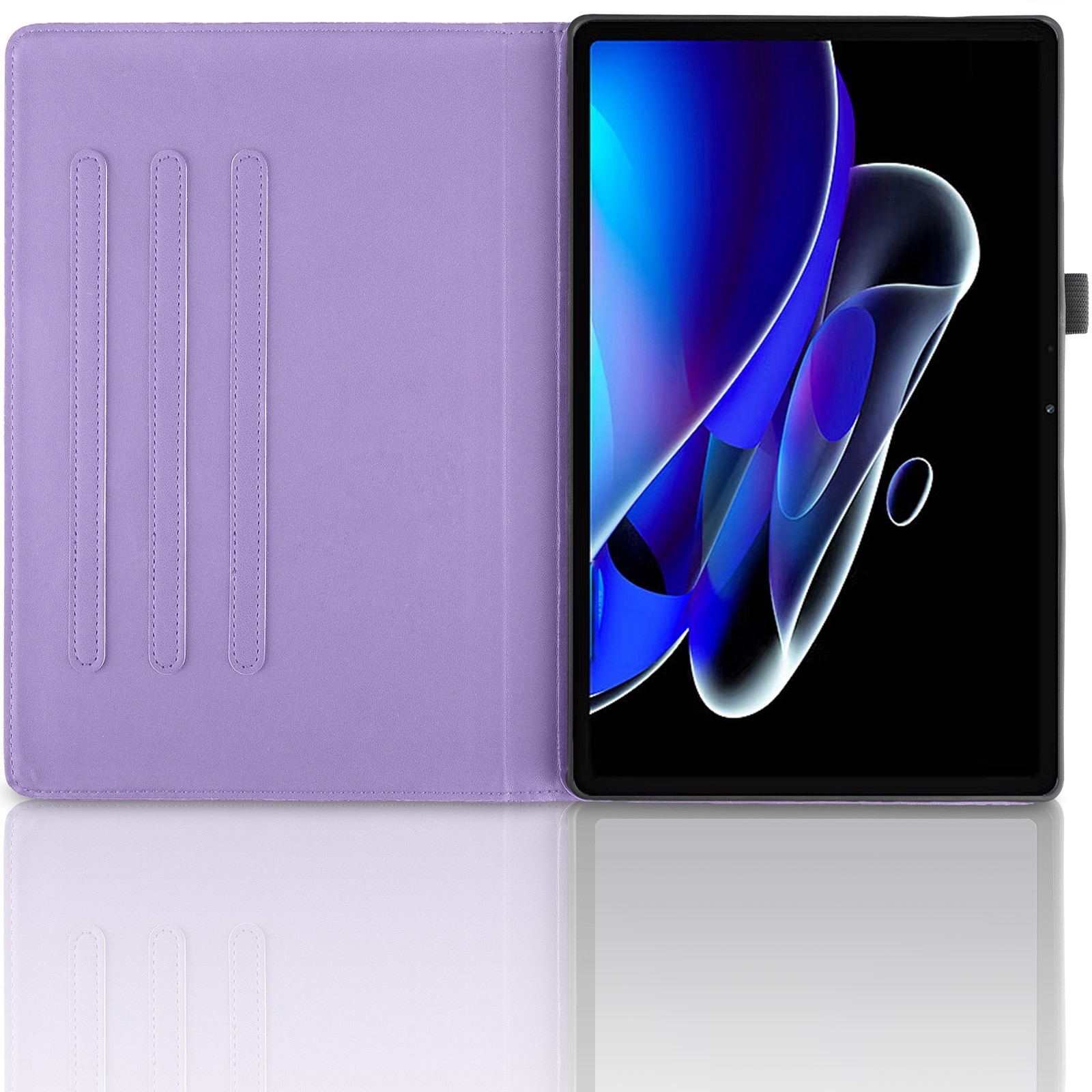 Husa tableta pentru Realme Pad 2, piele, design cu arbore de viata embosat, Mov