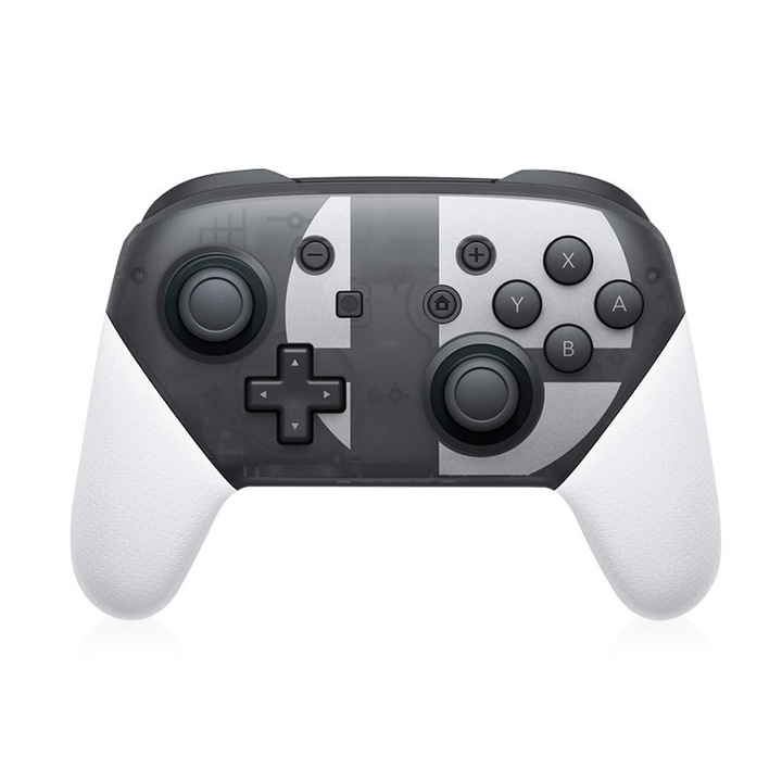 Controler wireless Switch Pro pentru Nintendo Switch/Lite/OLED/PC/Xbox 360, alb-negru