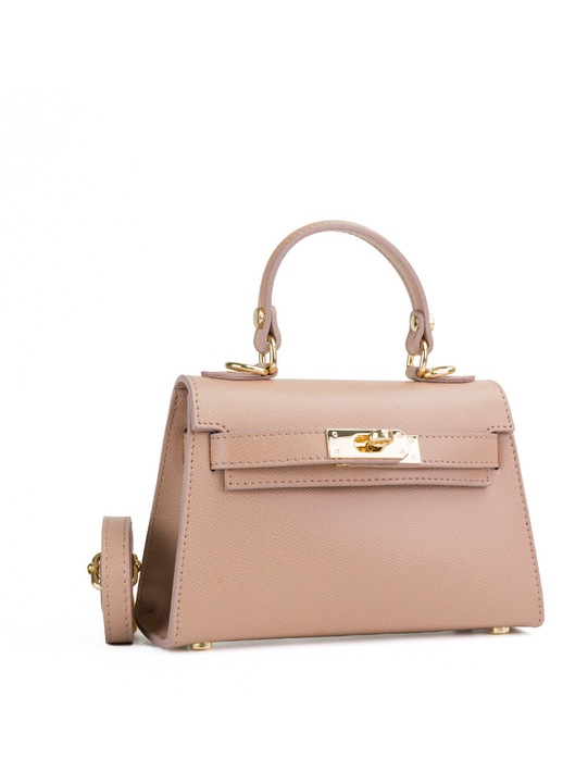 Poseta Piele Thea Baby - Roz Pudra, Geanta Casual din Piele Naturala, Geanta, Genti
