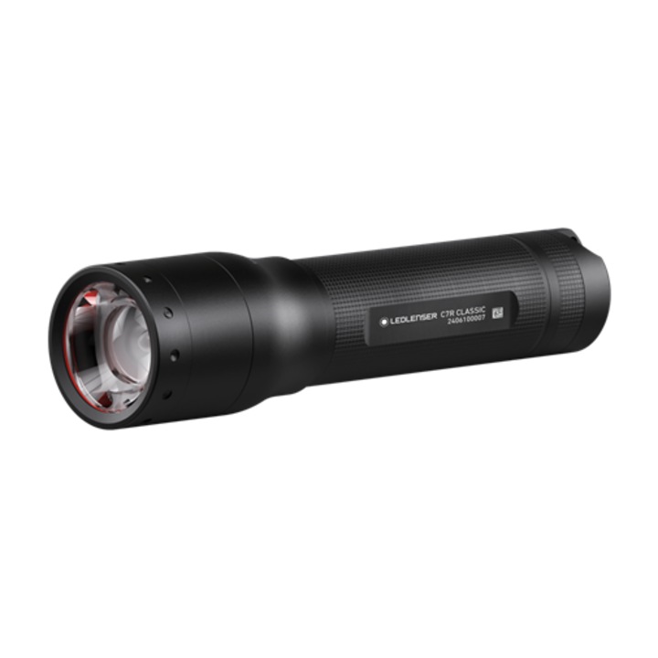 LED фенер Ledlenser C7R Classic, 1000 лумена, обхват 210 м, комплект с батерия и зарядно устройство