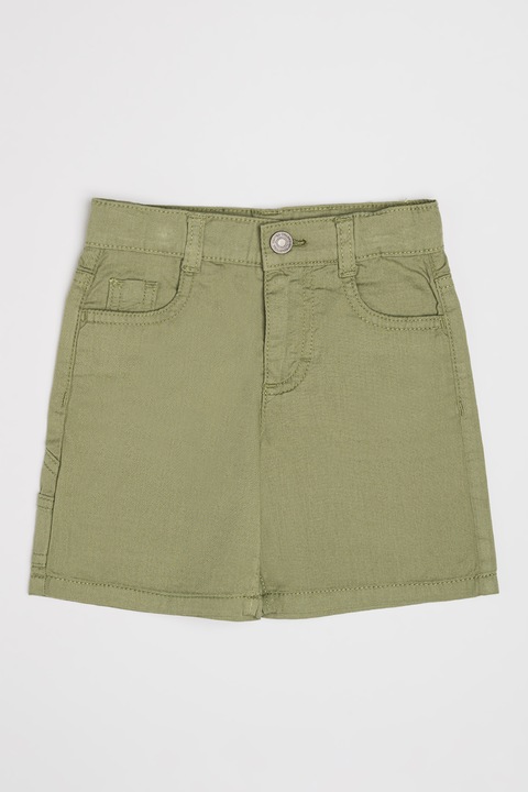 United Colors of Benetton, Pantaloni scurti cargo cu talie inalta, Kaki