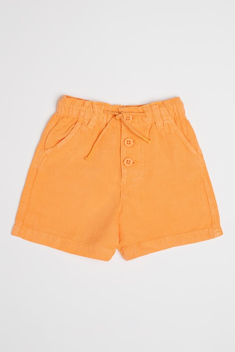 United Colors of Benetton, Pantaloni scurti din lyocell si in, Portocaliu