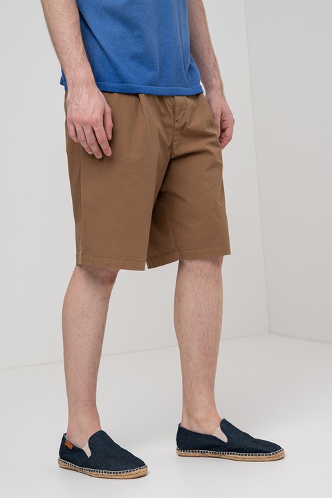 United Colors of Benetton, Pantaloni trei sferturi din amestec de bumbac, Maro deschis