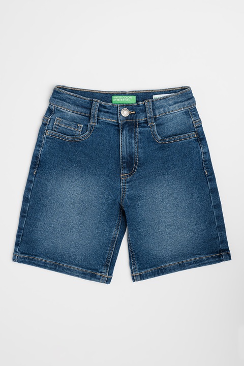 United Colors of Benetton, Blugi scurti cu talie inalta, Bleumarin