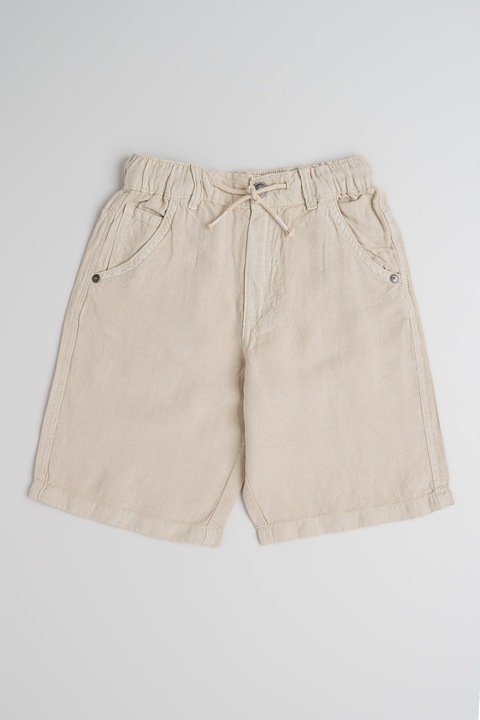 United Colors of Benetton, Bermude din lyocell si in, Bej deschis