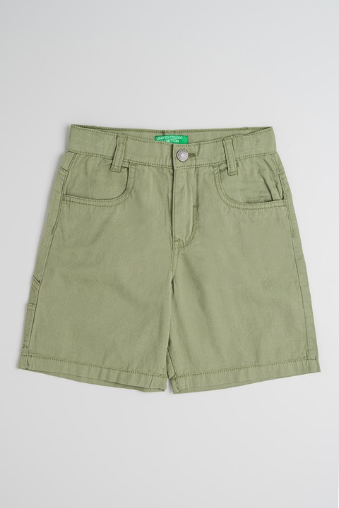 United Colors of Benetton, Pantaloni scurti cu talie inalta, Kaki pal