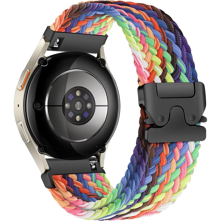 Okosóra szíj, PsAyl, Nejlon, Huawei Watch/Samsung Galaxy Watch 3 okosórához, Többszínű