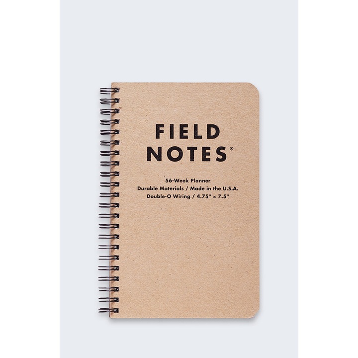 Agenda 56 saptamani Field Notes, spiralata, 120 x 190 mm