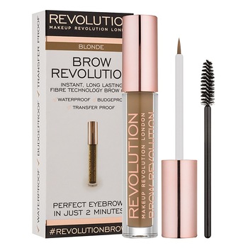 Gel pentru spancene Makeup Revolution Brow Revolution Blonde, 3.8 g Gel pentru spancene Makeup Revolution Brow Revolution Blonde, 3.8 g