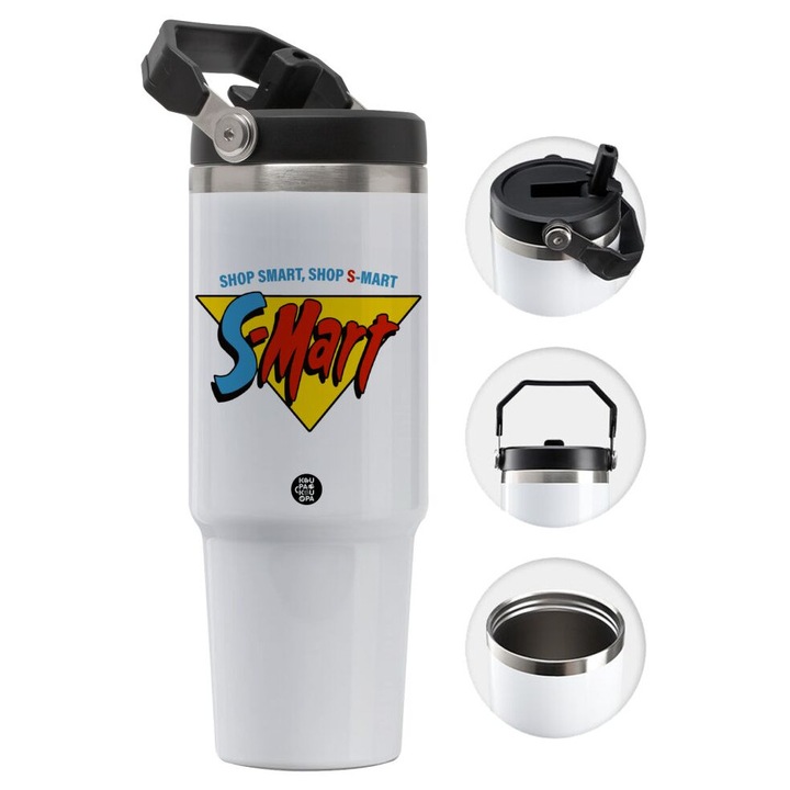 Pahar S-mart Evil Dead din otel inoxidabil, 900 ml, cu maner