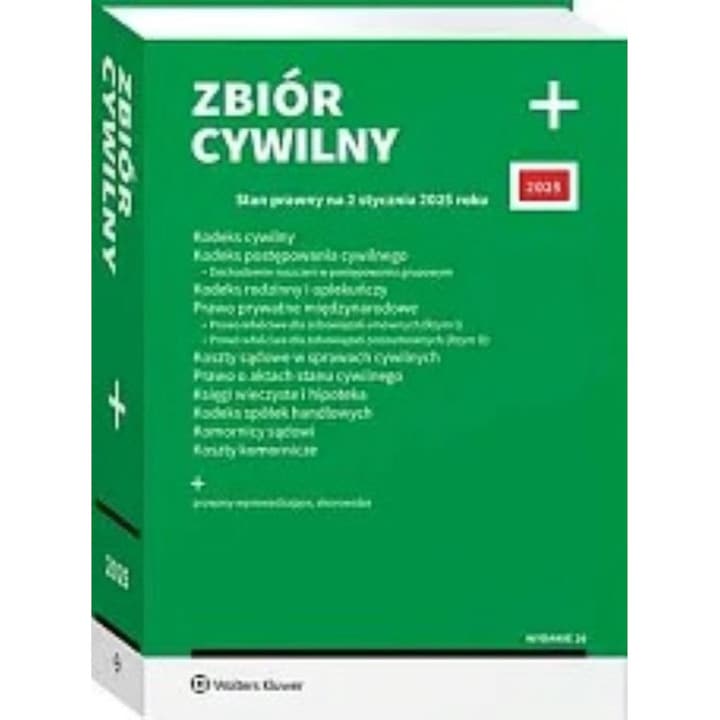 Zbior civil PLUS, Wolters Kluwer Polska, Kodeks civil, Kodeks de procedura civila, 2025