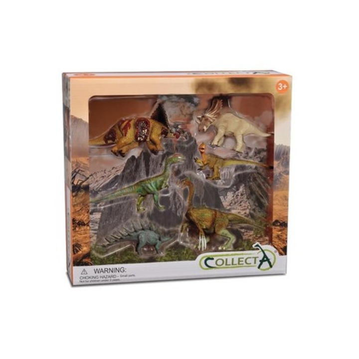 Set figurine preistorice, Collecta, Triceratops, Utahceratops, Liliensternus, Utahraptor, Kentrozaur, Terizinozaur