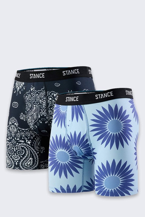 Комплект от 2 чифта боксерки Stance, полиестер/еластан, синьо/тъмносиньо