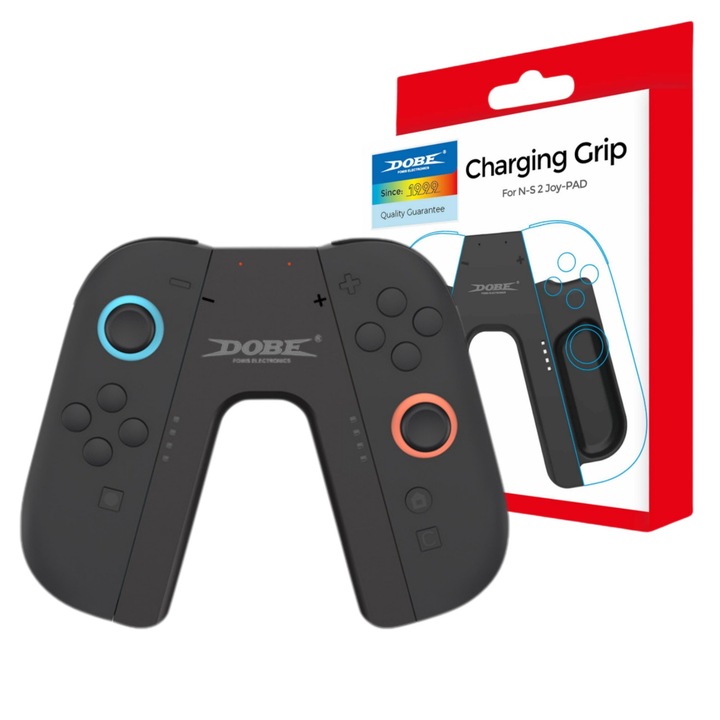 V-alakú töltődokkoló Nintendo Switch 2, Joy-Con kontrollerhez, TNS-3178, fekete