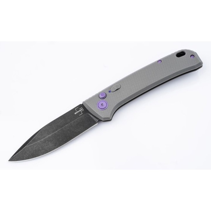 Cutit Pliabil Automat Boker Plus FRND Navy Battleship Gray EDC Lama Otel D2 Stonewash Maner Grivory Anti-Alunecare Siguranta Blocare Mecanism Buzunar Tactica Usoara Durabila Versatila