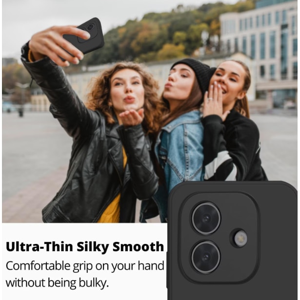 Husa telefon compatibila cu Oppo A40 4G / A40M 4G / A60 5G, Soft Silicone Premium, Anti-Soc, Protectie camera, Microfibra interior ( catifea ), Margini Ridicate pentru Protectia Ecranului, Negru