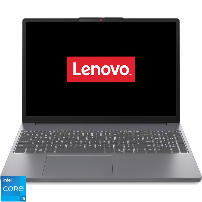 Laptop Lenovo IdeaPad Slim 3, procesor Intel Core i5-13420H, 32GB DDR5, 250GB SSD, Luna Grey, 15.3" WUXGA