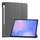 Husa tabletă Gigapack, tip stand, aspect piele, flip activ, deschidere laterală, trifold, suport de birou, suport pentru stylus, gri închis, compatibilă cu: Samsung Galaxy Tab S10 FE Plus WIFI, SM-X626, / Galaxy Tab S10 FE Plus LTE, SM-X620