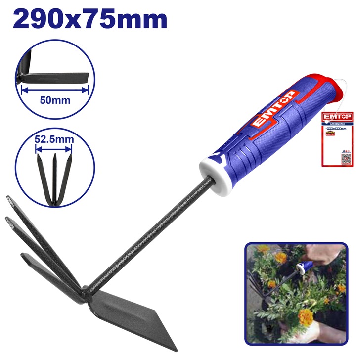 Sapaliga pentru gradina, EMTOP, otel carbon, 290mm