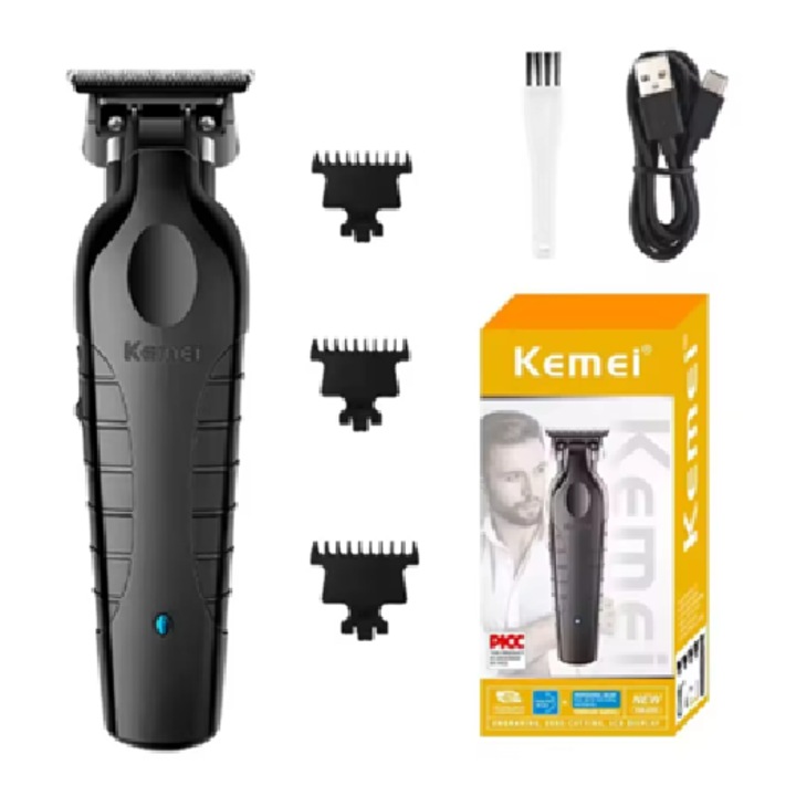 Машинка за подстригване Kemei, GAPP 0 мм, професионална, безжична KM-2299, черна