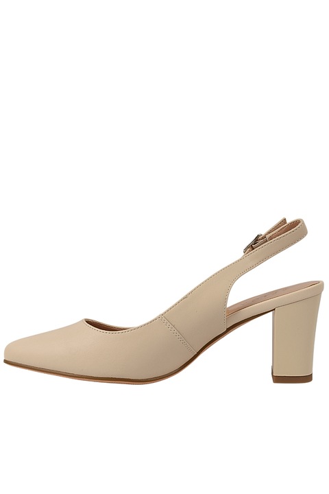 Pantofi eleganti, dama, EPICA, JY60024B bej, piele naturala, toc 40
