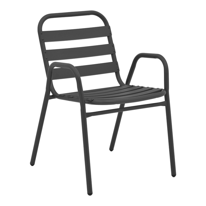 Градински стол модел Sussie, тъмносив, 45x62x76 см