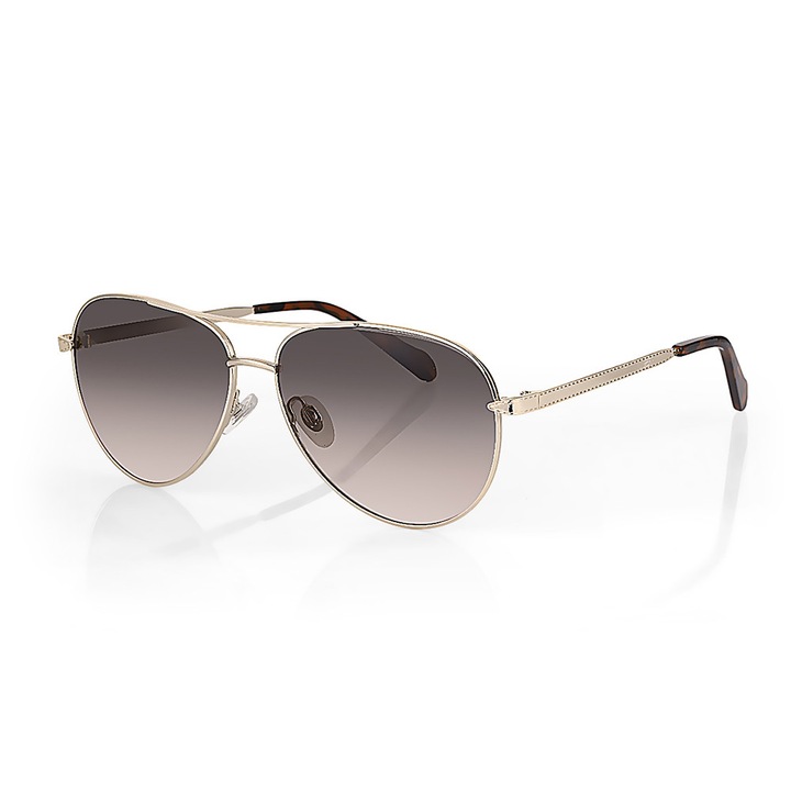 Слънчеви очила, рамка от розово злато, за жени, Daniel Klein Sunglasses, DK4309-3, калъф и кърпичка включени, поляризирани UV 400, Anthracite gray