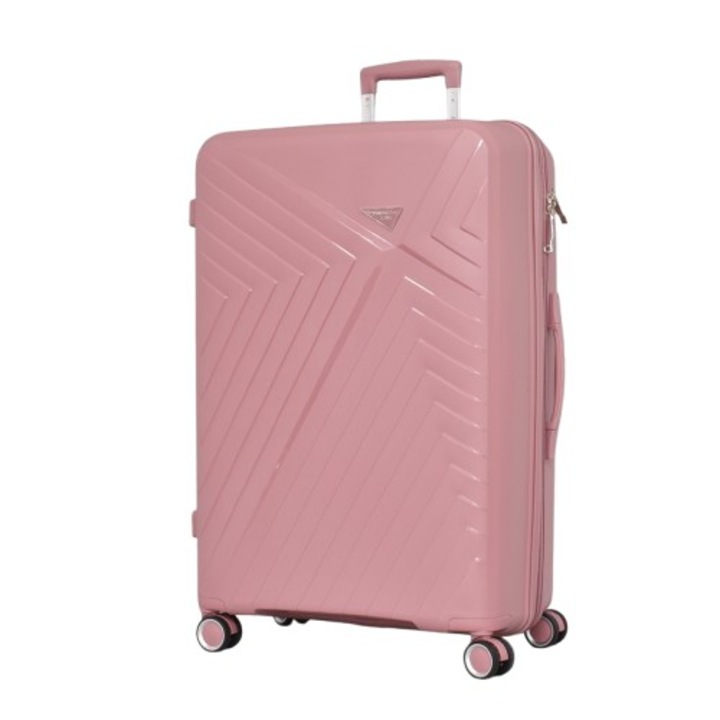 PERFECT++LINE PP 2404 bőrönd, bővíthető, 75/50/30 cm, rózsaszín