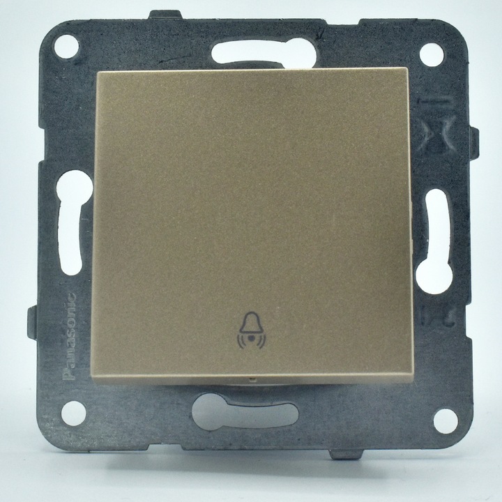 Intrerupator simplu cu revenire, Bronz, 10A, Panasonic Arkedia Slim / Karre Plus