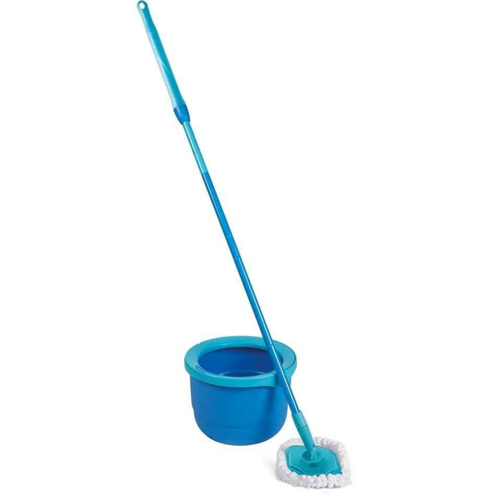 Комплект въртящи се мопове Spontex, микрофибър, 6 л, 34,5 x 24,5 x 34 см