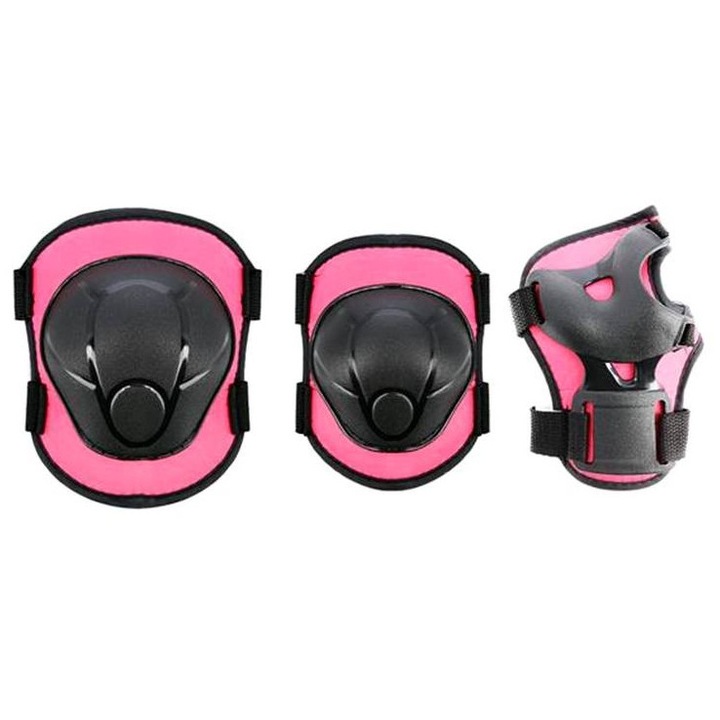 Комплект протектори Nils Extreme H110, 2 протектора за китки, 2 протектора за лакти, 2 протектора за колене, розови, XS