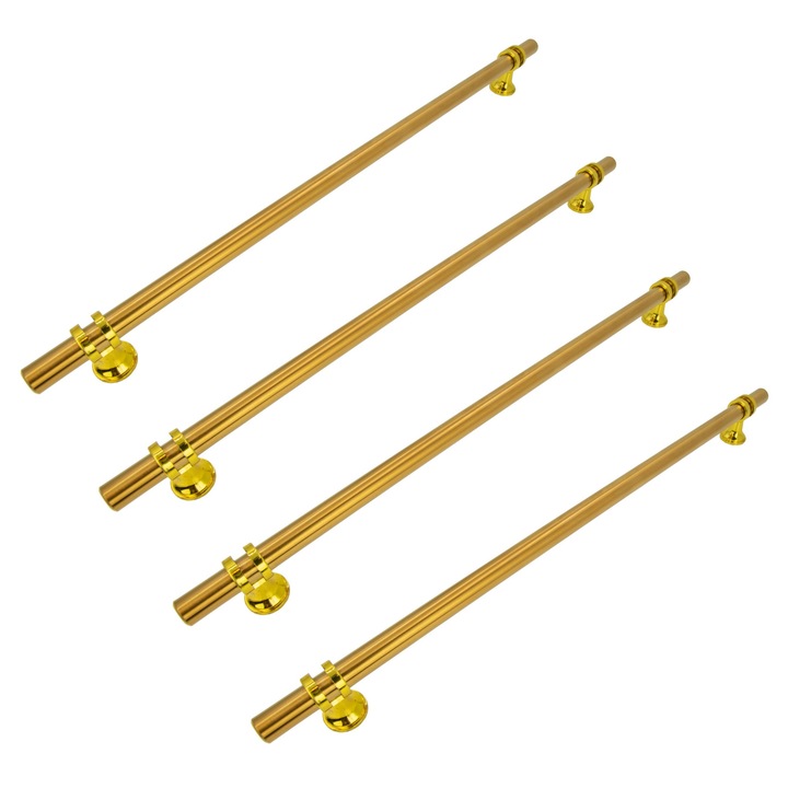 Set 4 Manere Usi B&B Apollo, 320 mm, Aurie, Ergonomica, Montaj Usor