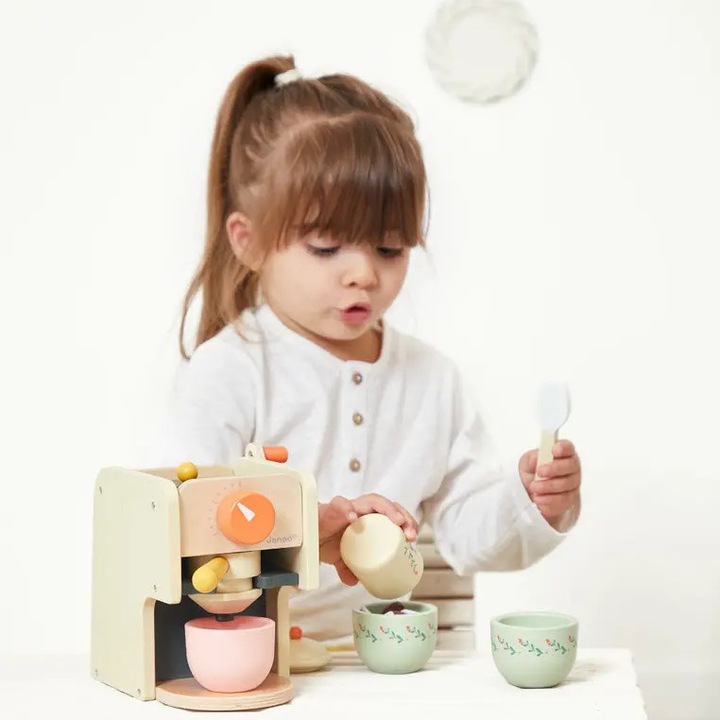 Espressor din lemn cu accesorii 3+ Janod