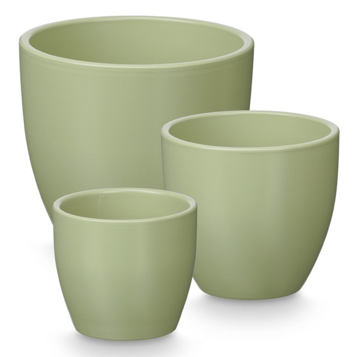 Kerek virágcserepek Ø 14, 17, 22 cm - menta
