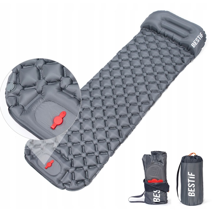 Къмпинг матрак Luka, туристически модел, дебелина 5 см, материал 40D найлон, 190x56 см