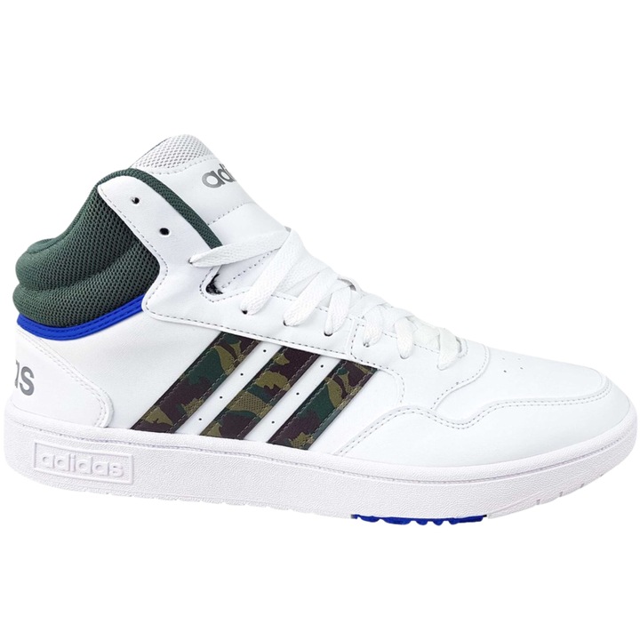 Pantofi sport barbati, adidas, Hoops 3.0 Mid, alb, sintetic