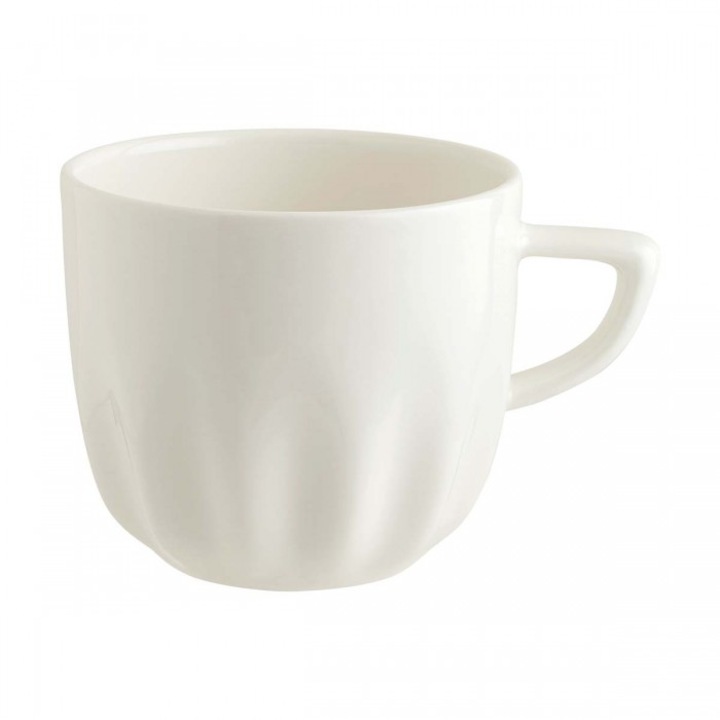 Set 6 cani ceai BONNA RAW, 345ml, portelan, alba (RAW 03MUG)