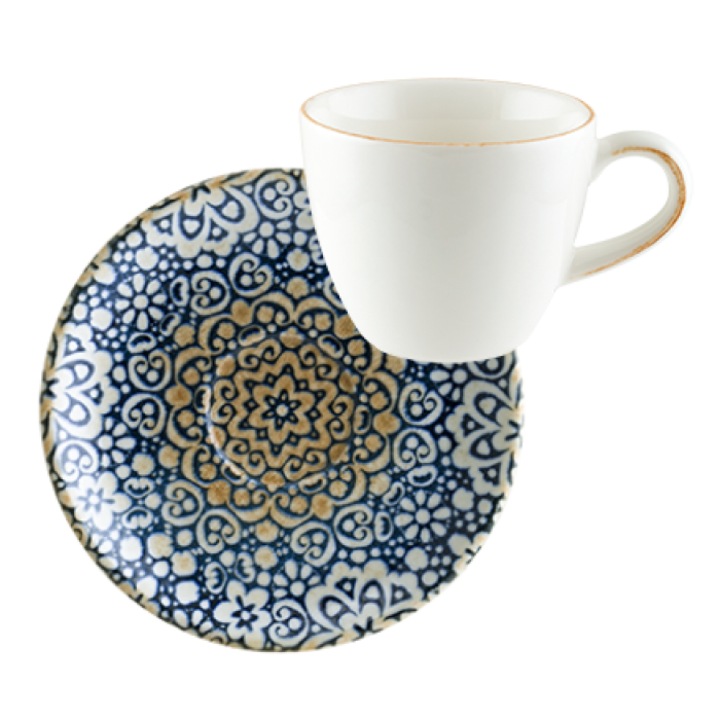 Ceasca cafea portelan BONNA ALHAMBRA 80ml cu farfurioara 12cm (E105RIT02KF+ALHGRM02KT)