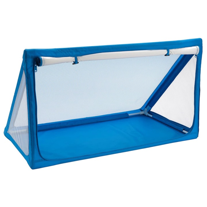Poarta fotbal pentru copii/ Cos de depozitare jucarii, multifunctional, 2 in 1, albastru, poliester, 90x52x52 cm