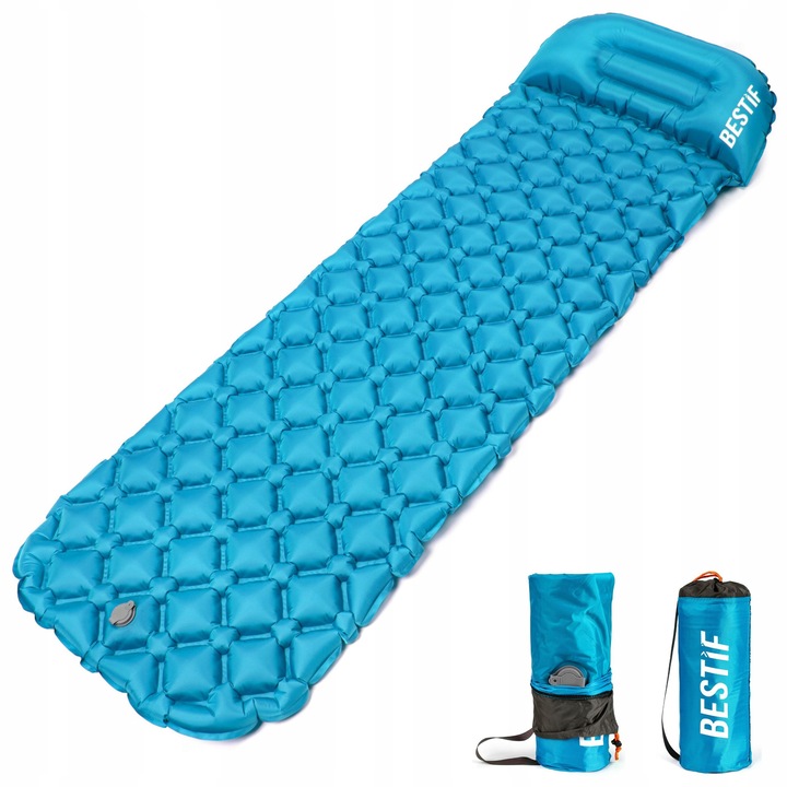 Къмпинг матрак Bestif, 190x56x5.5 см, водоустойчив, устойчив на разкъсване, комплект с калъф