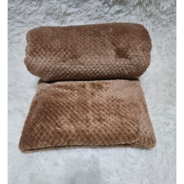 Patura Cocolino Gofrata, 200x230cm, Maro