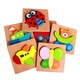 Puzzle 3D Montessori Happy Peg Family, Ratusca Vesela, Jucarie Educationala pentru Copii 2-6 Ani