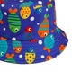 Синя шапка с кофа и цветни рибки за бебета