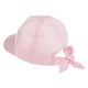 Розова памучна шапка с котешка физиономия, сърца и сребърен брокат за бебета