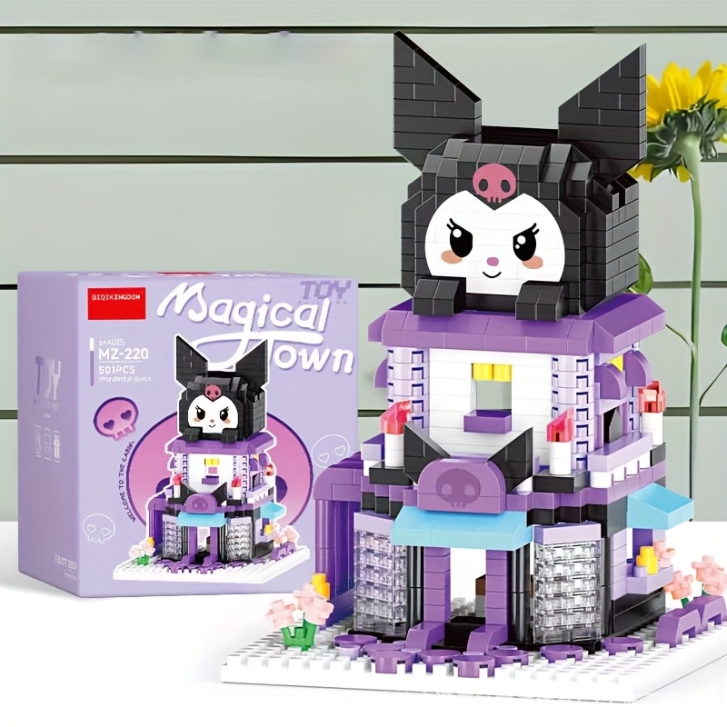 Set De Constructie Kuromi-Frumoasa Casa Magica，501 Piese，JucaRii