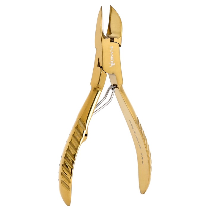 Cleste pentru unghii groase Imaniq, inox, ergonomic, lama dubla, 11,5cm