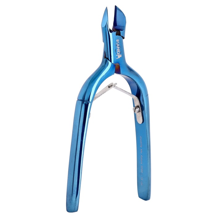 Cleste pentru cuticule, Imaniq, inox, albastru