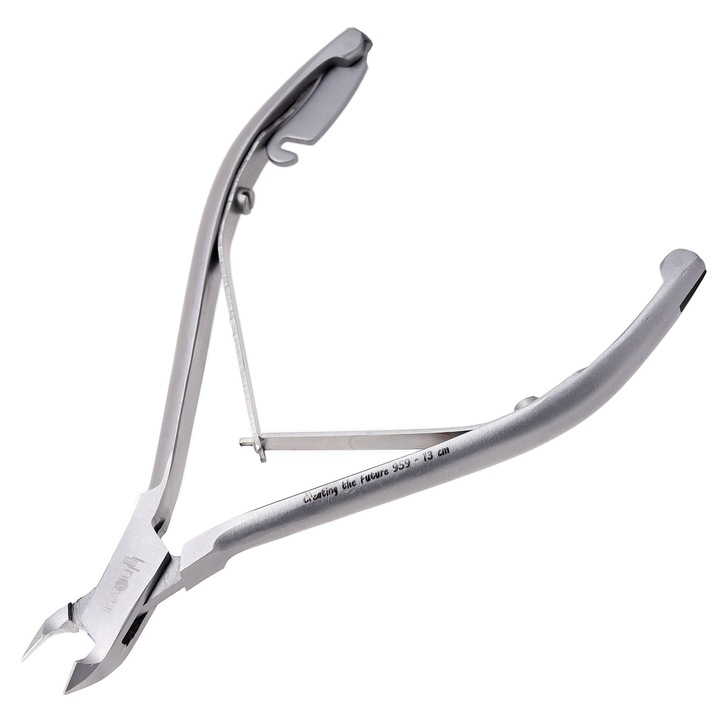 Cleste pentru cuticule, Imaniq, din inox, cu lama dubla, 13cm